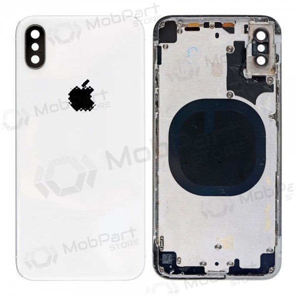 Apple iPhone X tampa traseira da bateria (prata) (usado grade C, original) Apple iPhone X tampa traseira da bateria (prata) (usado grade C, original)
