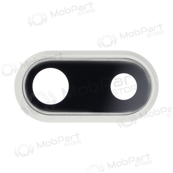 Apple iPhone 8 Plus lente vidro da câmera (prata) (com moldura)