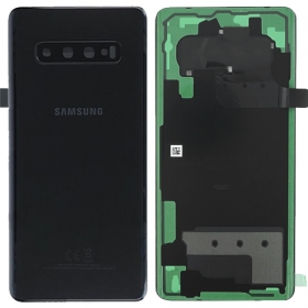 Samsung G975 Galaxy S10 Plus tampa traseira da bateria preto (Ceramic Black) (usado grade B, original)