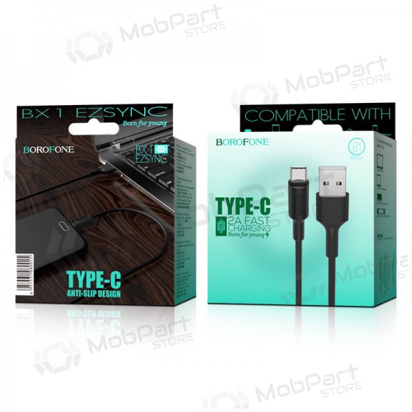 USB cabo Borofone BX1 Type-C 1.0m (preto)