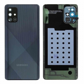 Samsung A715 Galaxy A71 2020 tampa traseira da bateria preto (Prism Crush Black) (usado grade B, original)