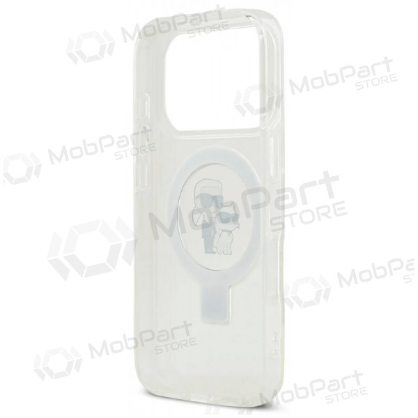 Capa para Apple iPhone 17 Pro Max - Karl Lagerfeld Ringstand Karl and Choupette MagSafe (transparente)