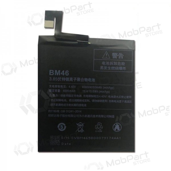 Xiaomi Redmi Note 3, Note 3 Pro bateria, akumuliatorius (BM46) Xiaomi Redmi Note 3, Note 3 Pro bateria, akumuliatorius (BM46)