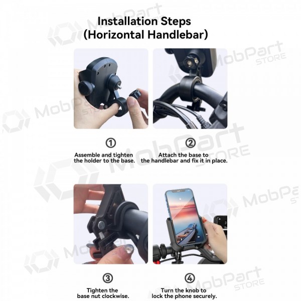 Suporte de telefone para bicicleta Joyroom JR-ZS266 para guiador de 15-40 mm para telefones de 4.7-7