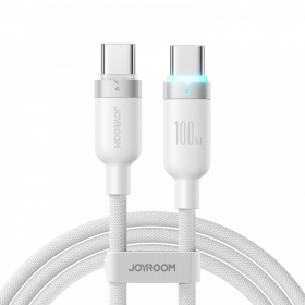 Cabo USB-C Joyroom S-A63 USB-C para USB-C 1.2 m 100 W branco