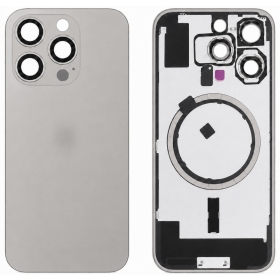 Capa traseira para Apple iPhone 16 Pro (cinzento) (Premium)