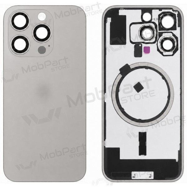 Capa traseira para Apple iPhone 16 Pro (cinzento) (Premium)