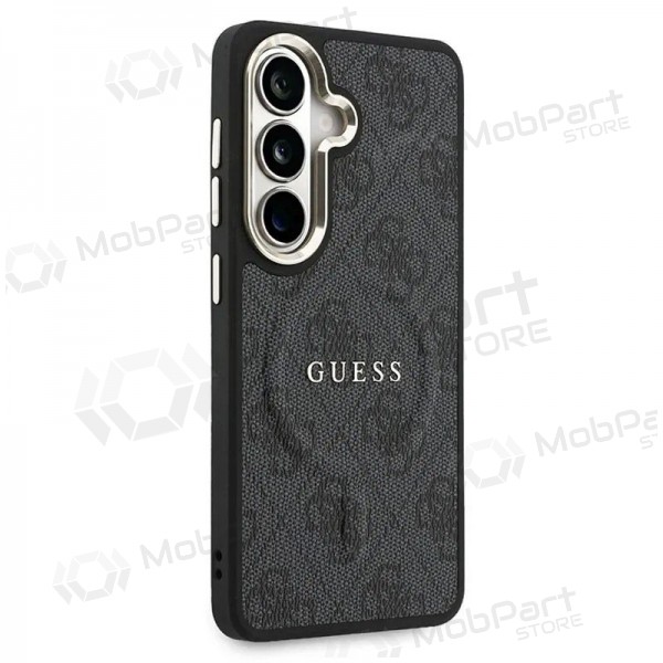 Capa Samsung Galaxy S26 - Guess PU Leather 4G Gold Frame Magnetic (preta)