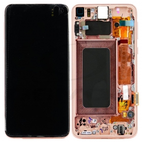 Samsung Galaxy Galaxy S10e ecrã (rosa) (com moldura) (original)