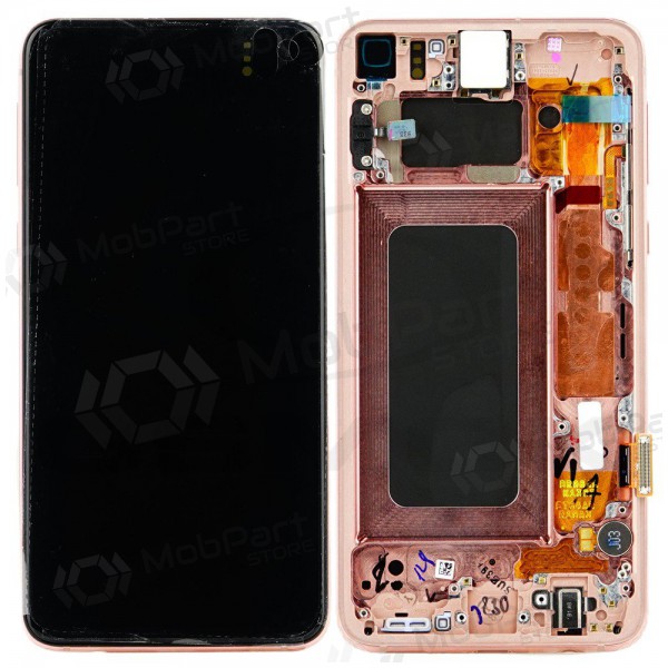 Samsung Galaxy Galaxy S10e ecrã (rosa) (com moldura) (original)