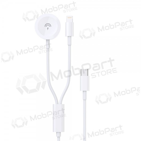 Cabo USB-C Dudao A12MAX-2in1 USB-C para iWatch / Lightning 1.2 m