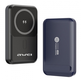 Bateria externa Power Bank Awei P139K 22.5W Magnetic Wireless 10000mAh preto