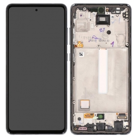 Tela Samsung Galaxy A52 (preta) (com moldura) (original)