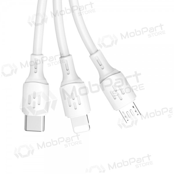 Cabo USB Dudao L8A-3in1 USB-A para USB-C / Micro USB / Lightning 1.2 m 6A