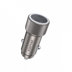Carregador de carro Awei C-858 33W 2xUSB-C preto