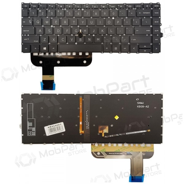 Teclado HP EliteBook 845 G7, su pašvietimu e „trackpoint“