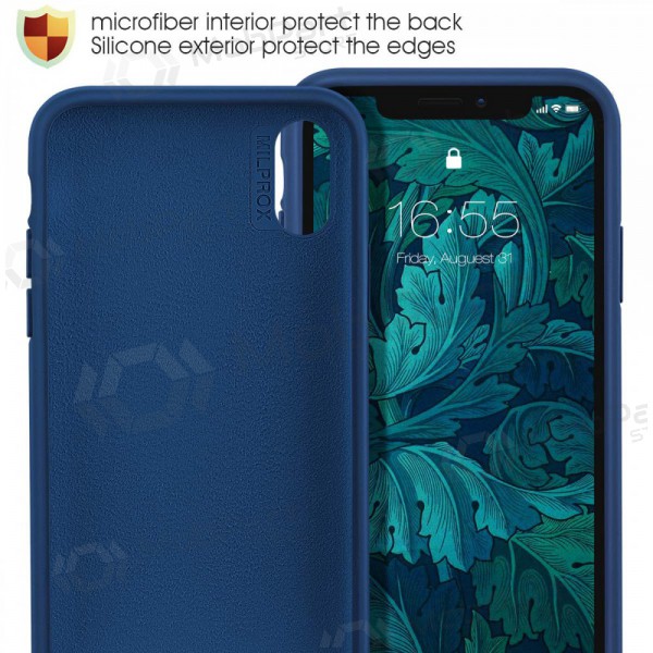Capa para Apple iPhone 12 - Liquid Silicone - 1.5mm (azul escuro)