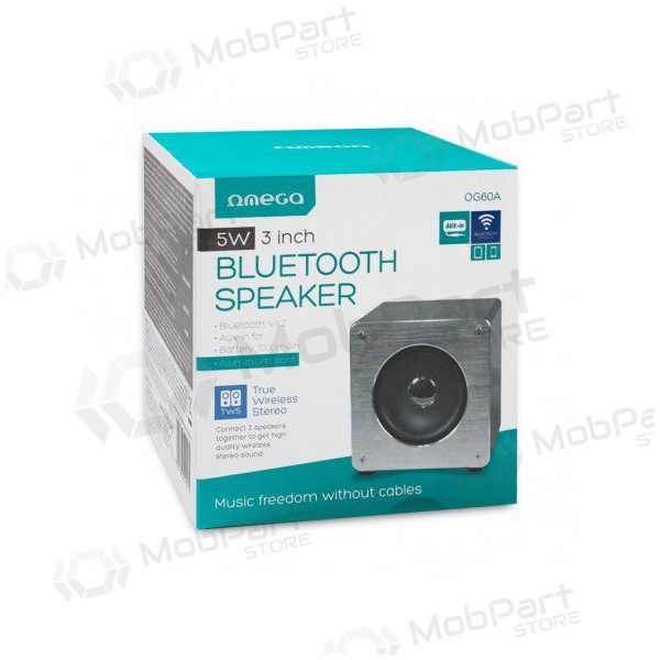 Bluetooth alto-falante portátil OMEGA WOODEN OG60A (MicroSD, mãos livres, AUX,FM) (cinza)