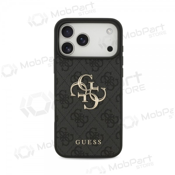 Capa para Apple iPhone 18 Pro - Guess PU 4G Metal Logo (cinzento)