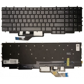 Teclado DELL G7 17 7700, su spalvotu pašvietimu, US