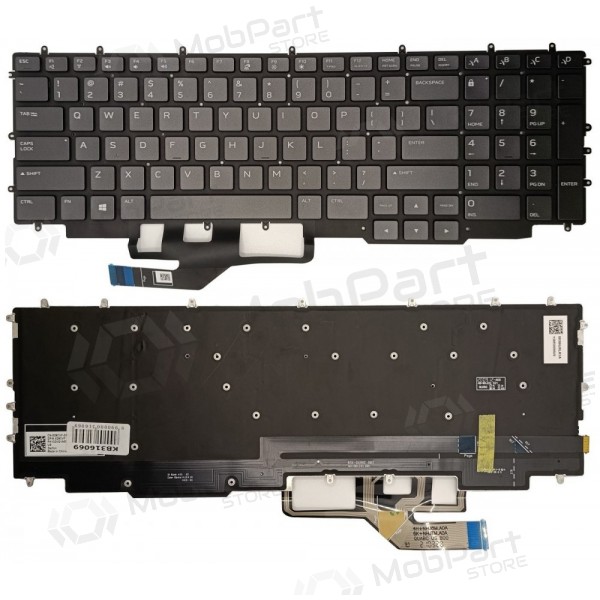 Teclado DELL G7 17 7700, su spalvotu pašvietimu, US