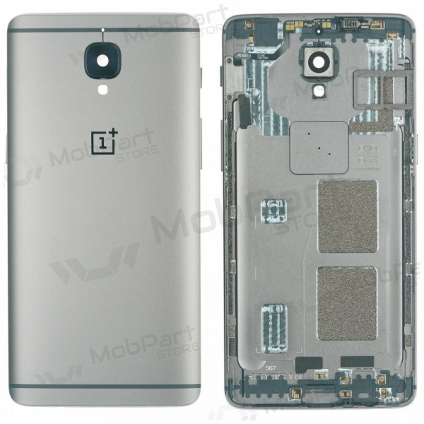 OnePlus 3 / 3T tampa traseira da bateria (prata) (usado grade B, original)