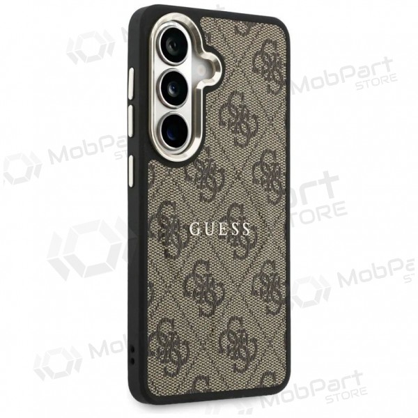 Capa Samsung Galaxy S26 - Guess PU Leather 4G Gold Frame Magnetic (castanho)