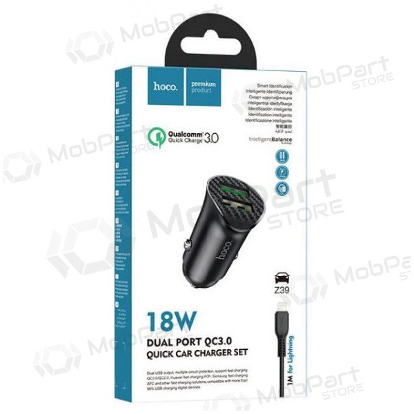 Carregador de carro HOCO Z39 USB + 