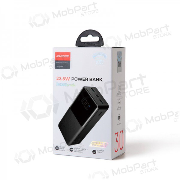 Bateria externa Power Bank Joyroom JR-QP193 22.5W 30000mAh preto