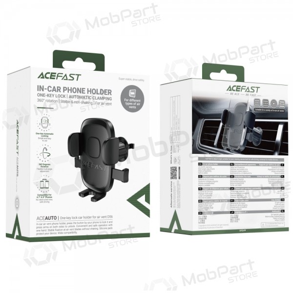 Suporte de telefone para carro Acefast D56 para grelha de ventilação 4.7–6.9 pol.