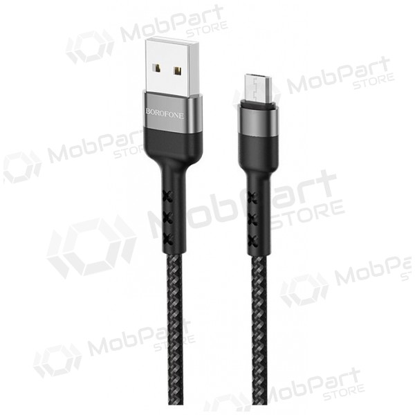 USB cabo Borofone BX34 microUSB 1.0m (preto)