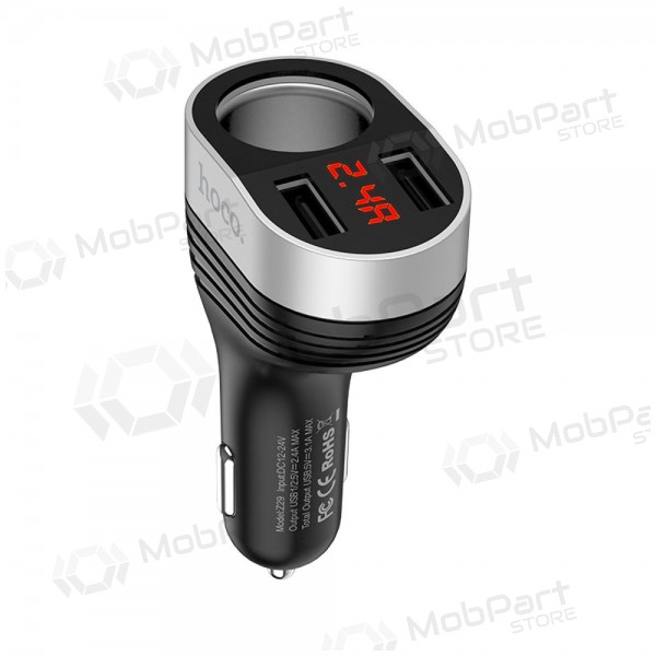 Carregador automobilinis Hoco Z29 x 2 USB (3.1A) (preto)