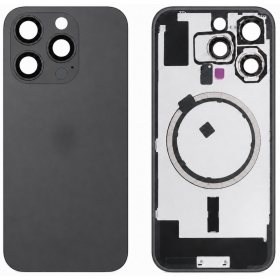 Capa traseira para Apple iPhone 16 Pro (preta) (Premium)