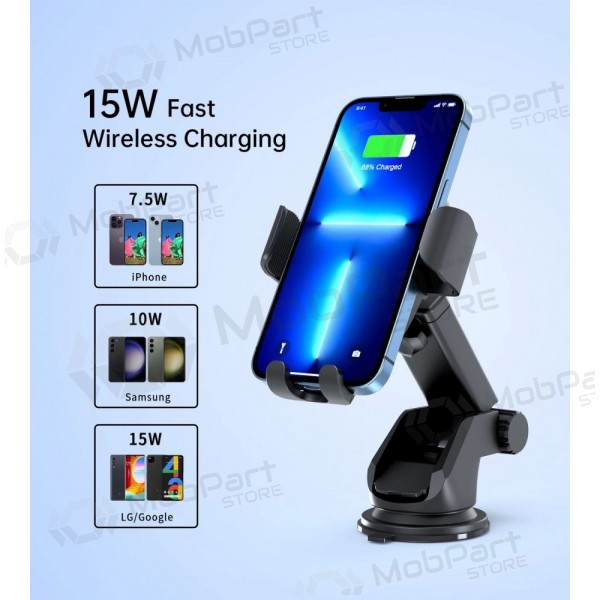 Suporte de telefone para carro com carregamento sem fios CHOETECH T203-F 15 W para painel de instrumentos