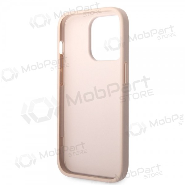 Capa para Apple iPhone 14 Pro Max - Guess PU 4G Metal Logo (rosa)