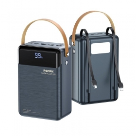 Bateria externa Power Bank Remax RPP-566 22.5W 80000mAh cinza