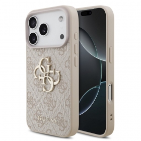 Capa para Apple iPhone 17 Pro - Guess PU 4G Metal Logo
