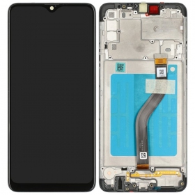 Samsung Galaxy A20s ecrã (preto) (com moldura) (original)