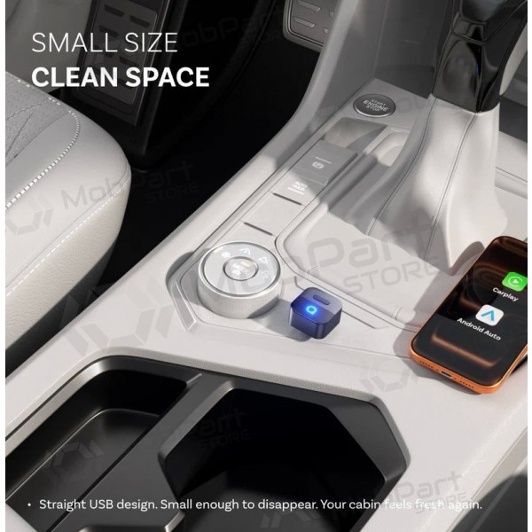 Adaptador CarPlay / Android Auto sem fio Ottocast Mini Pico CA525-T preto