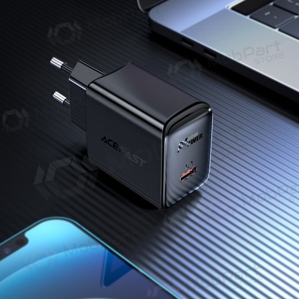Carregador buitinis Acefast A21 30W GaN USB-C preto