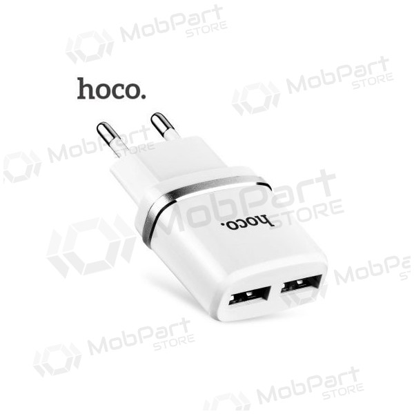 Carregador HOCO C12 Smart Dual USB (5V 2.4A) (branco)
