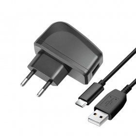 Carregador de telefone Blue Star TFK-TC-1095B 10 W USB-A com cabo USB-A para USB-C preto