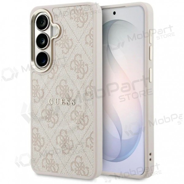 Capa Samsung Galaxy S26 - Guess PU Leather 4G Gold Frame Magnetic (rosa)