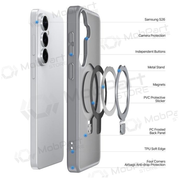 Capa Samsung Galaxy S26 - Dux Ducis Yind MagSafe (cinzento)