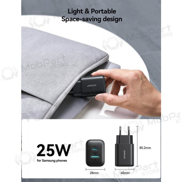 Carregador Joyroom JR-TCF13 USB-C/USB-A 25W preto
