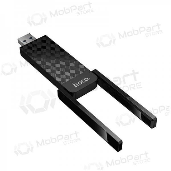 Adaptador USB Wi-Fi Hoco HI34 USB 3.0 Wi-Fi 6 preto