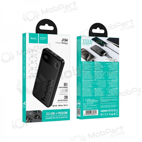Bateria externa Power Bank Hoco J154 22.5W 10000mAh preto