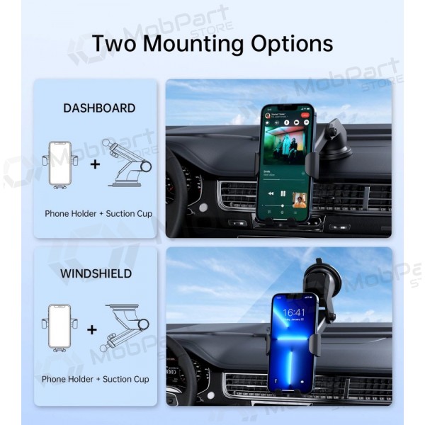 Suporte de telefone para carro com carregamento sem fios CHOETECH T203-F 15 W para painel de instrumentos