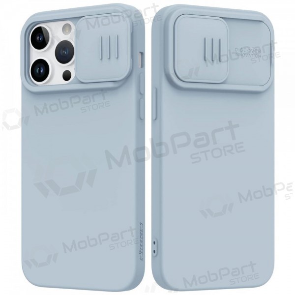 Apple iPhone 15 Pro Max capa „Nillkin Silicone“ (cinza)