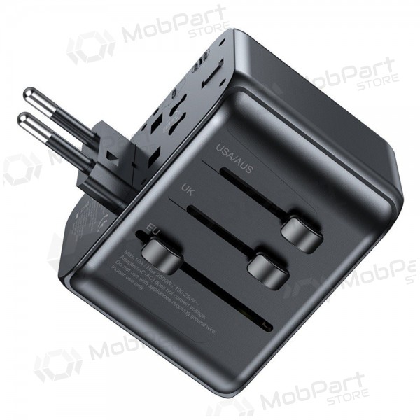 Universal kelioninis carregador Awei C-39 GaN 35W 2xUSB-A/3xUSB-C preto